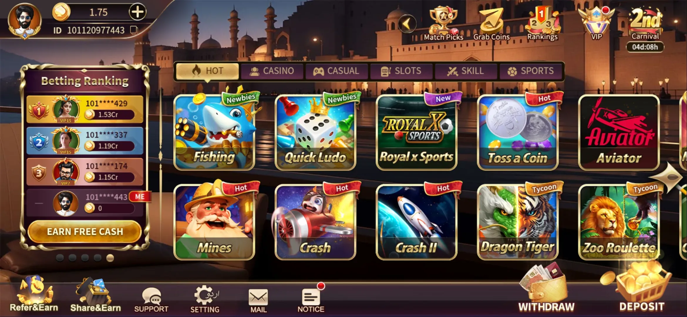 Royal X Casino on iOS